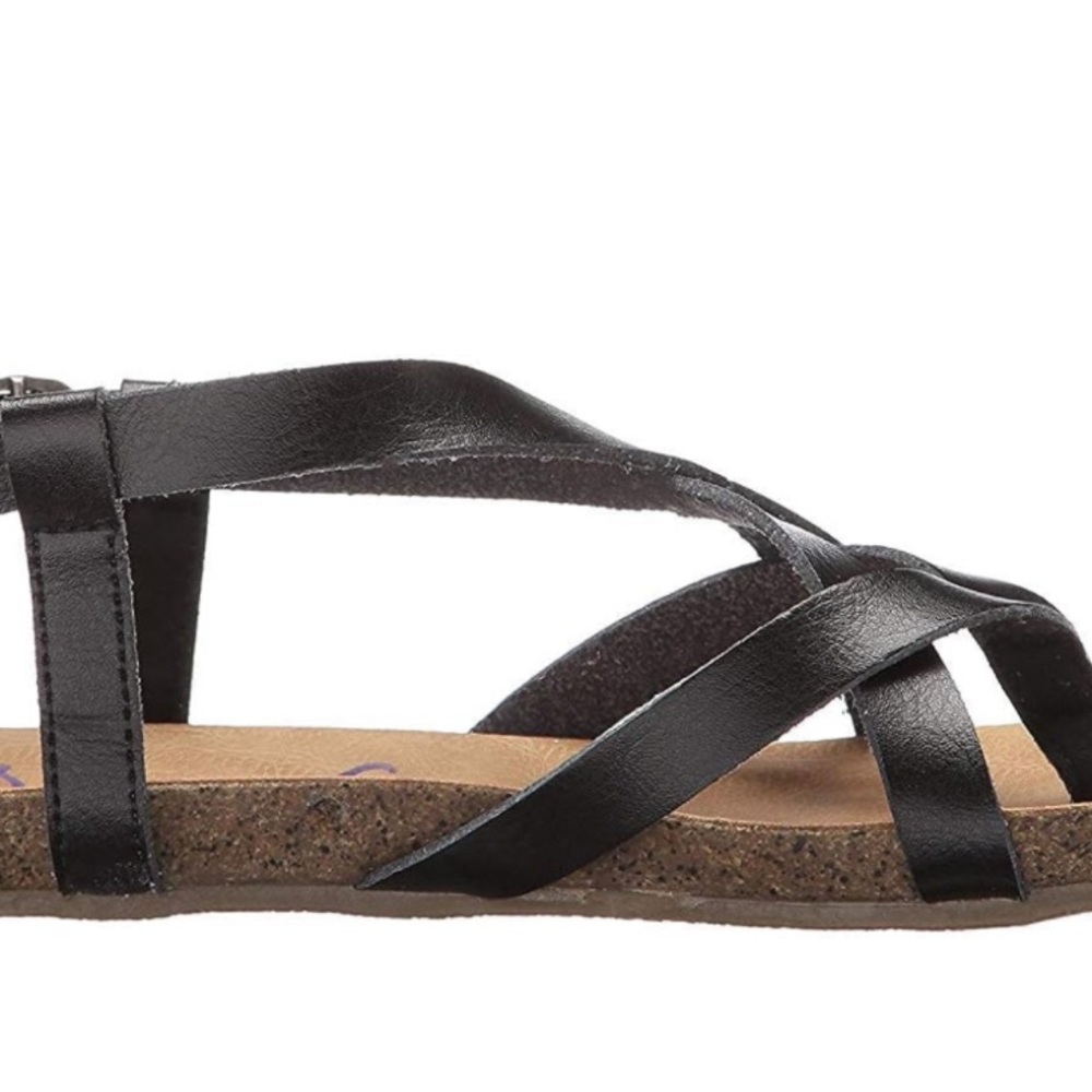 Blowfish Malibu Women’s Granola Sandal in Black Dyecut Pu